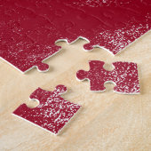 Niedliche Katze auf Red Jigsaw Puzzle (Seite)