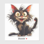 Niedliche Katze Aufkleber (Blatt)
