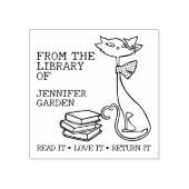 Niedliche Katze aus der Bibliothek Gummistempel (Prägung)