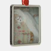 Niedliche Katze ausgestreckt Ornament Aus Metall (Rechts)