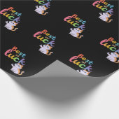 Niedliche Katze Bestes Glück: Spaß und Spaß vertei Geschenkpapier (Ecke)