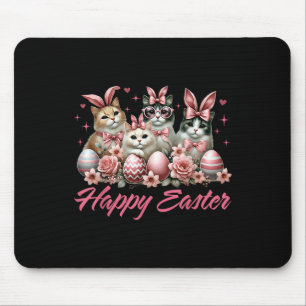 Niedliche Katze Bunny Happy Osterkatze Lover Kitty Mousepad
