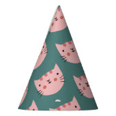 Niedliche Katze bunt Geburtstag Partyhütchen (Links)