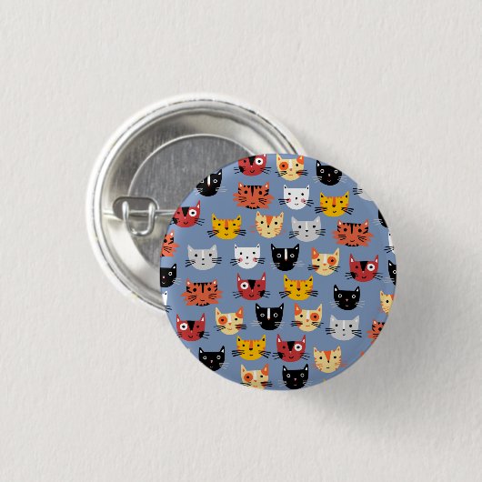Niedliche Katze Button (Vorne & Hinten)