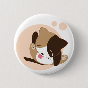 Niedliche Katze Button
