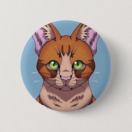 Niedliche Katze Button (Vorderseite)