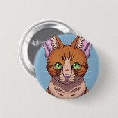 Niedliche Katze Button (Vorne & Hinten)