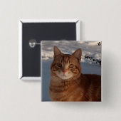 Niedliche Katze Button (Vorne & Hinten)