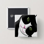 Niedliche Katze Button (Vorne & Hinten)