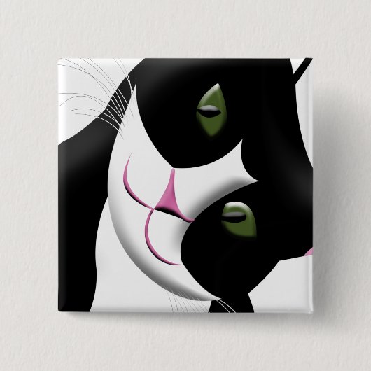 Niedliche Katze Button (Vorderseite)