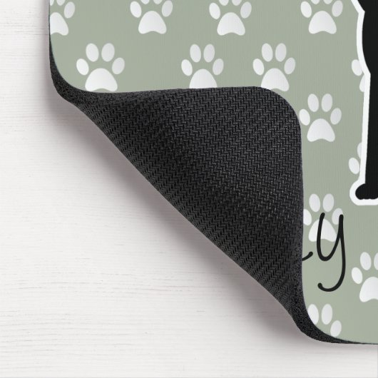 Niedliche Katze Chasing A Schmetterling Paws Muste Mousepad (Ecke)