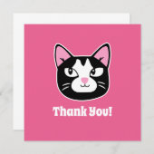 Niedliche Katze Dankeschön-Karte (Vorne/Hinten)