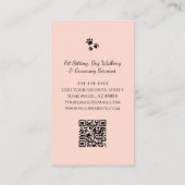 Niedliche Katze, die QR-Code Zeichne Beruflich Sit Visitenkarte (Rückseite)