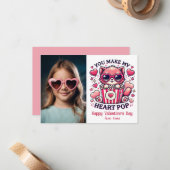 Niedliche Katze, die Sie machen mein Herz Pop Klas Mitteilungskarte (Vorderseite/Rückseite Beispiel)