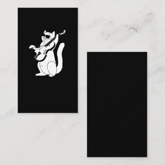 Niedliche Katze, die Violin String Instrument Musi Visitenkarte (Vorne/Hinten)
