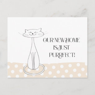 Niedliche Katze, die wir verschoben haben Postkarte