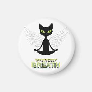 Niedliche Katze Doing Yoga Magnet