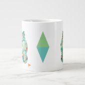 Niedliche Katze Dreieck Vintag Jumbo-Tasse (Vorderseite)