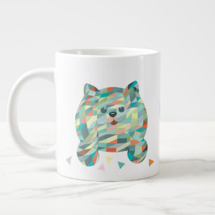 Niedliche Katze Dreieck Vintag Jumbo-Tasse