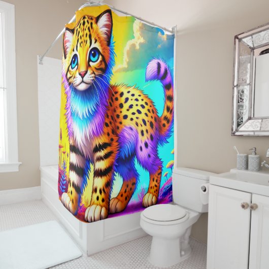 Niedliche Katze Duschvorhang (Beispiel)