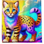 Niedliche Katze Duschvorhang (Vorderseite)