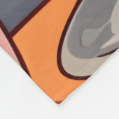 Niedliche Katze Eating Ramen Noodles Fleecedecke (Ecke)