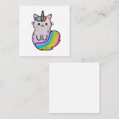 Niedliche Katze Einhorn Regenbogen Begleitkarte (Vorne/Hinten)