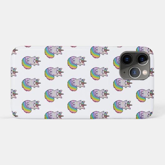 Niedliche Katze Einhorn Regenbogen Case-Mate iPhone Hülle (Rückseite (Horizontal))