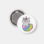 Niedliche Katze Einhorn Regenbogen Magnet (Vorderseite/Rückseite)