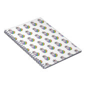 Niedliche Katze Einhorn Regenbogen Notizblock (Rechte Seite)