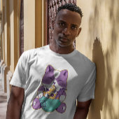 Niedliche Katze Eisst Halloween Ramen T-Shirt