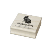 Niedliche Katze, familiäre Rücksendeadresse Gummistempel (Stempel)