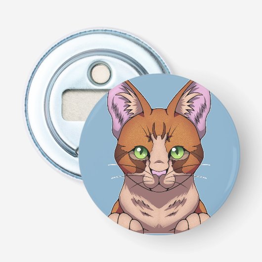 Niedliche Katze Flaschenöffner (Vorderseite)