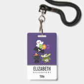 Niedliche Katze, Fledermäuse, Mama und Geist Ausweis (Rückseite mit Lanyard)