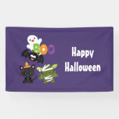 Niedliche Katze, Fledermäuse, Mama und Geist Banner (Horizontal)