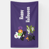 Niedliche Katze, Fledermäuse, Mama und Geist Banner (Vertikal)