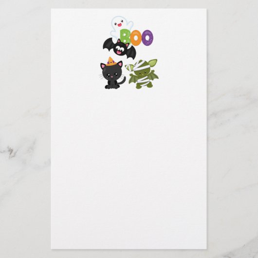 Niedliche Katze, Fledermäuse, Mama und Geist Briefpapier (Vorderseite)