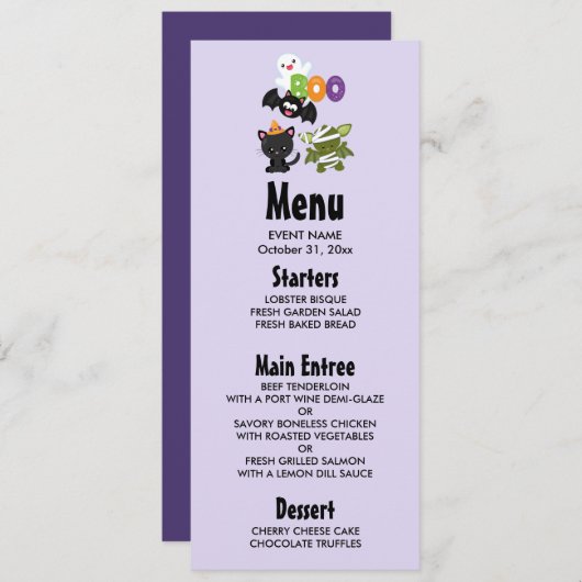 Niedliche Katze, Fledermäuse, Mama und Geist Einladung (Vorne/Hinten)