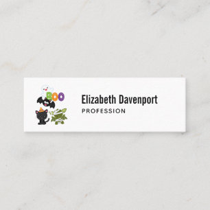 Niedliche Katze, Fledermäuse, Mama und Geist Mini Visitenkarte