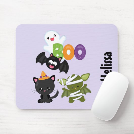 Niedliche Katze, Fledermäuse, Mama und Geist Mousepad (Mit Mouse)