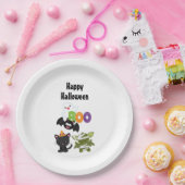 Niedliche Katze, Fledermäuse, Mama und Geist Pappteller (Party)