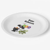 Niedliche Katze, Fledermäuse, Mama und Geist Pappteller (Schrägansicht)