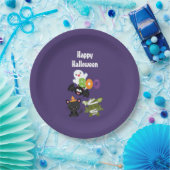 Niedliche Katze, Fledermäuse, Mama und Geist Pappteller (Party)