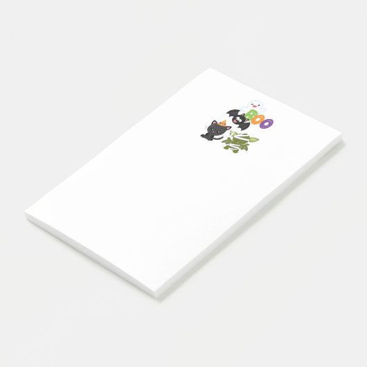 Niedliche Katze, Fledermäuse, Mama und Geist Post-it Klebezettel (angewinkelt)