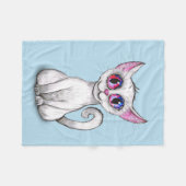 Niedliche Katze Fleecedecke (Vorderseite (Horizontal))