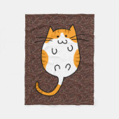 Niedliche Katze Fleecedecke (Vorderseite)