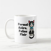 Niedliche Katze "Förmliche Kleidung, Flair Feline" Kaffeetasse (Links)