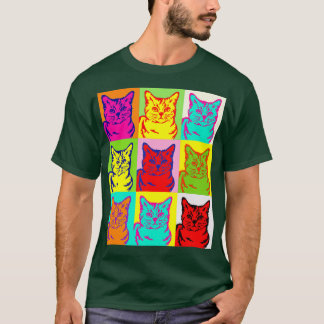 Niedliche Katze für Kätzchen Liebhaber der farbenf T-Shirt
