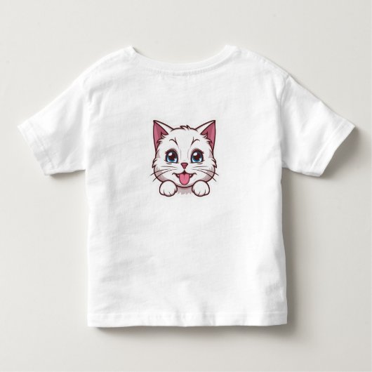 niedliche Katze für Kinder Kleinkind T-shirt (Rückseite)