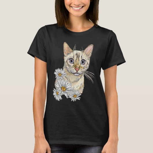 Niedliche Katze für Kitten Daisy Blume Kitty Adopt T-Shirt (Vorderseite)